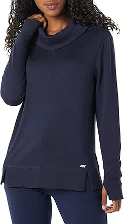 Amazon Essentials Women's Studio Terry Long-Sleeve Funnel Neck Sweatshirt