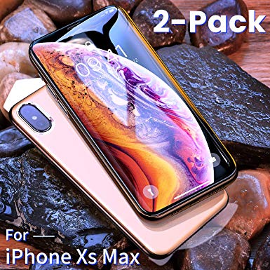 Ainope Screen Protector Compatible Apple iPhone Xs Max 6.5 inch (2018), [2-Pack] Tempered Glass Screen Protector Full-Protect 0.33mm Compatible Apple iPhone 10s Max, [Case Friendly] Anti-Fingerprint