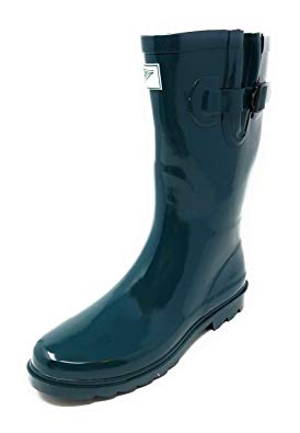 Women's Rubber Rain Boots Mid-Calf 11" Classic Waterproof Colorful Designs Wellies