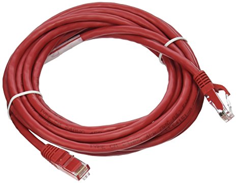 C2G / Cables To Go 27864 Cat6 Snagless Unshielded (UTP) Network Crossover Patch Cable, Red (14 Feet/4.26 Meters)