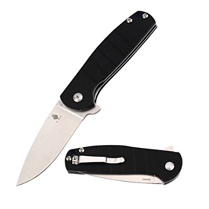 Kizer Cutlery Folding Pocket Knife Flipper Linerlock Black G10 Handles Tactical Knife,Kizer Gemini Ray Laconico V3471A1