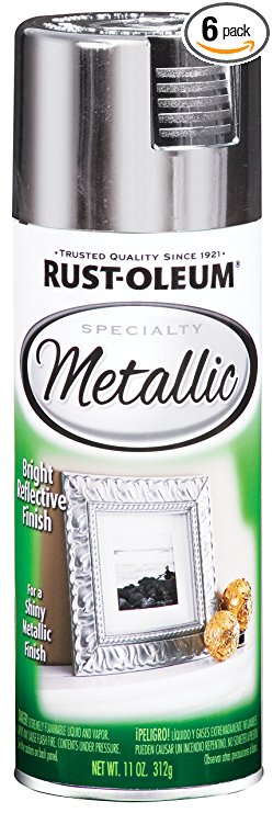 Rust-Oleum 1915830 - 6 PK Specialty Metallic 1915830 Spray Paint 11 Oz, Silver, 6 Pack