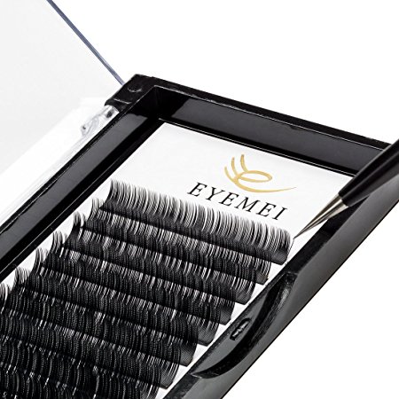 Individual Eyelash Extensions 0.20 C Curl Natural Thick Individual Lashes Faux Mink Eyelash Extensions 8-14mm 8 Sizes in 1 Mixed Tray by EYEMEI