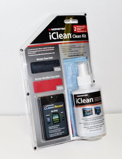 Monster iClean Alcohol and Ammonia Free Clean Kit for iPad, iPhone, and iPod Touchscreens