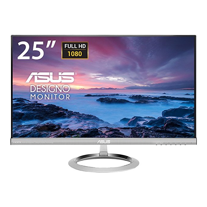 Asus Designo MX259H 25-Inch Ultra-Low Blue Light IPS LCD Monitor Dual HDMI