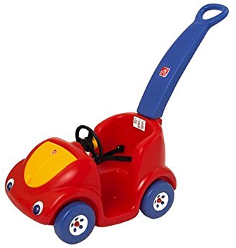 Step2 Push Around Buggy Toddler Pushing Car - Durable and Safe Outdoor Wagon Cart for Kids - Red