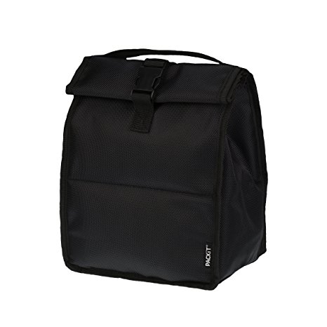 PackIt Freezable Rolltop Lunch Bag, Black