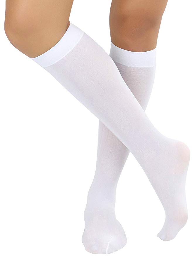 ToBeInStyle Women's Nylon Knee High Opaque Socks