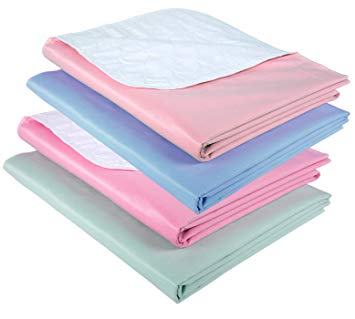 Bed Pads for Incontinence Washable (34" x 36"|4 Pack),Waterproof Bed Pads,Adult Washable Incontinence Bed Pads for Adults,Dog,Kids