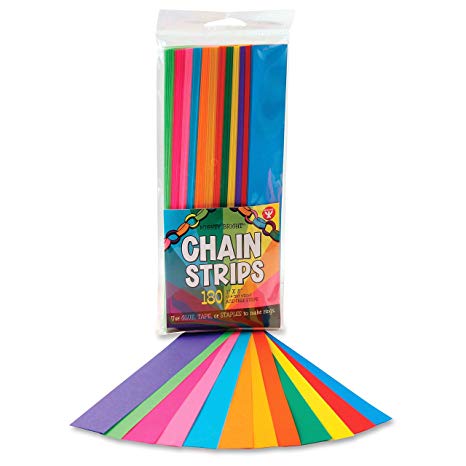 Hygloss 17011 Mighty Bright Chain Strips 1X8 180/Pkg-Assorted Colors