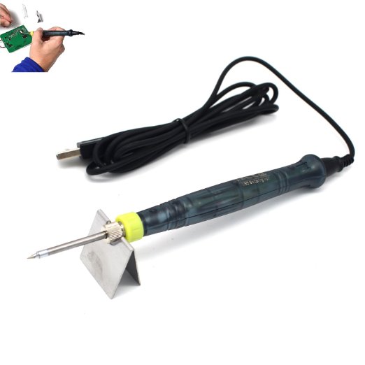 Fiimi Portable USB Powered Soldering Iron with Stand Tool Kit 5V 8W,Application in your home and office (USB Soldering Iron)