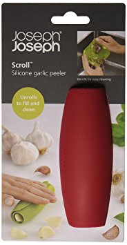 Joseph Joseph Scroll Silicone Garlic Peeler, Red