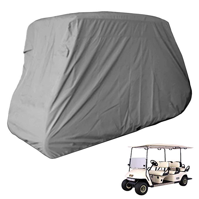 Deluxe 6 Passengers Golf Cart Cover (Grey or Taupe), Fits E Z GO, Club Car, Yamaha Model