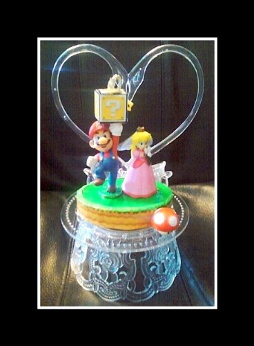 Nintendo Super MARIO Princess Peach HEART WEDDING CAKE TOPPER