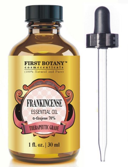 Frankincense Essential Oil (75% Alpha Thujene) With A Glass Dropper - 1 fl oz - 100% Pure & Natural Premium Grade - Ideal for Aromatherapy & Massages