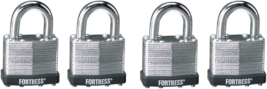 Master Lock 1803Q Fortress Outdoor Padlock with Key, 4 Pack Keyed-Alike