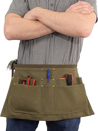 Rothco Canvas Waist Work Apron Adjustable Half Apron for Tools