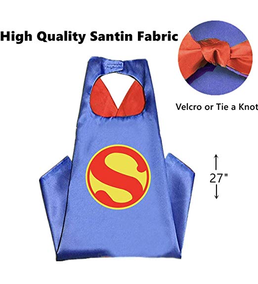 Sbk Superhero Costume and Dress Up for Kids - Satin Cape and Felt Mask
