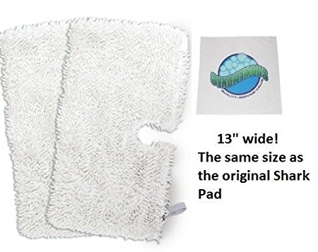 2 Pack 13" Synonymous Shark Steam Mop Replacement Pads for Shark Steam Pocket Mop S3500, S3601, S3550 and S3901 Shark Pocket Mop Replacement Pads and Synonymous Screen/Glasses Cloth