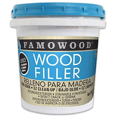FamoWood 40022112 Latex Wood Filler - Pint, Cherry/Dark Mahogany