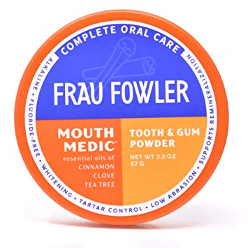 Frau Fowler Mouth Medic Tooth Powder, Botanically Clean, Teeth-Whitening, Remineralizing, 2 oz