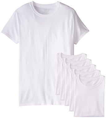 Fruit of the Loom Men's 6-Pack Stay Tucked Crew T-Shirt