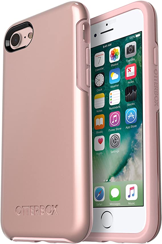 OtterBox SYMMETRY SERIES Case for iPhone 8 & iPhone 7 (NOT Plus) - ROSE GOLD (PALE PINK/ROSE GOLD GRAPHIC)