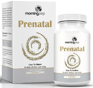 Prenatal Vitamin 120 Count With Probiotics And L-Methyl Folate To Aid Morning Sickness And Nausea, One A Day Easy To Swallow Tablet With A Superior Blend Of Enzymes For Expecting And Nursing Mothers