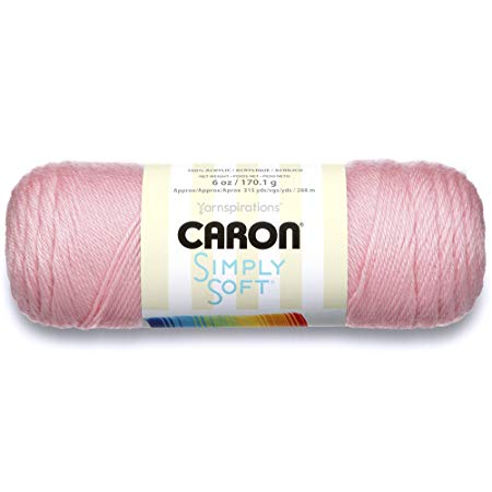 Caron Simply Soft Solids Yarn (4) Medium Gauge 100% Acrylic - 6 oz - Pink -  Machine Wash & Dry (H970039719)