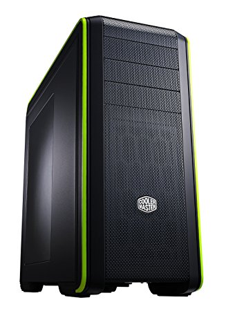 Cooler Master CMS-693-GWN1 CM 690 III USB 3.0 Window Side Panel ATX/MicroATX Computer Case - Black/Green