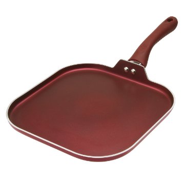 Ecolution Evolve Non-Stick Griddle - Dishwasher Safe - Limited Lifetime Warranty - Crimson Red - 11" x 11"