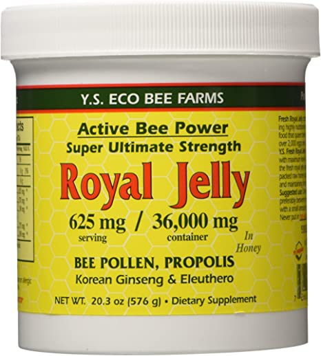 Fresh Royal Jelly   Bee Pollen, Propolis, Ginseng, Honey Mix - 36,000mg Y.S. Org 20.3 oz