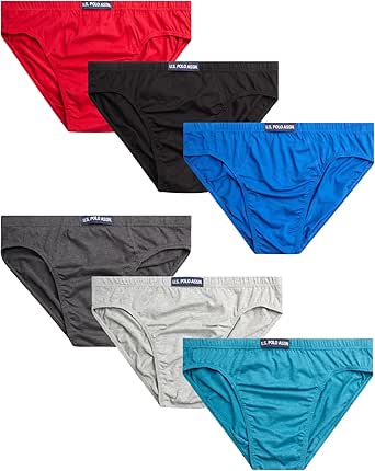 U.S. Polo Assn. Men's Underwear - 6 Pack Low Rise String Bikini Briefs (S-XL)