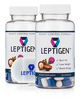 Leptigen 2-Bottle Weight Loss Starter Kit - Highest Rated Fat Burner With Pill Case To Help You Keep Losing Weight On The Go