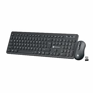 Portronics Key6 Combo Wireless Keyboard and Mouse Set with 2.4 GHz USB Receiver, Noiseless Typing, Adjustable DPI Upto 1600, Spill Resistant & Anti-Fade Keys for PC, Laptop, MacBook (Black)