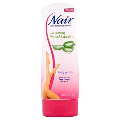 Nair Hair Remover Lotion Aloe & Lanolin 9 Ounce (266ml) (2 Pack)