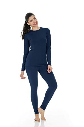 Women's Ultra Soft Thermal Underwear Long Johns Set with Fleece Lined