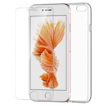 iPhone 6s, JETech iPhone 6/6s Bumper Case (HD Clear) and Screen Protector (0.33 Tempered Glass) Combo for iPhone 6s/6 4.7"