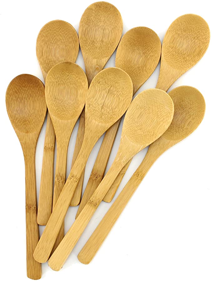 BambooMN Brand - Solid Bamboo Deluxe Dinner Spoon - 10 pcs