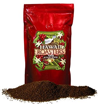 Hawaii Roasters Award Winning Farm Roasted 100% Kona Coffee, Ground, Medium Roast, 14-Ounce Bag