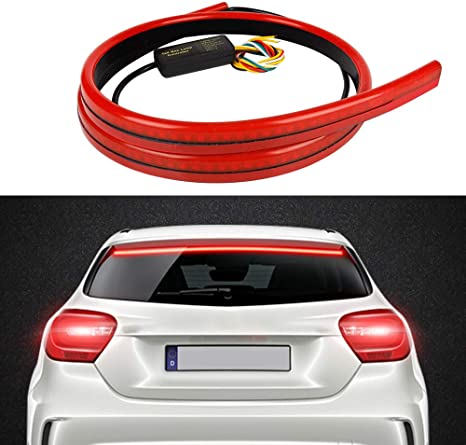 MIHAZ 5-Function Universal LED Third Brake Light - 40" 3rd Brake Light Bar Sequential Turn Signals, Brake, Running, Double Flash for Vehicle Jeep Pickup Truck VAN RV SUV Bus Cargo DC12V