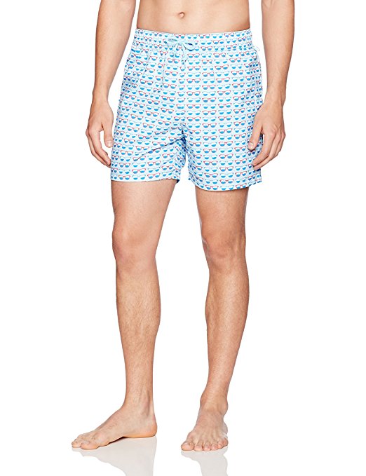 Original Penguin Men's Reversible Sunglass Printed Elastic Waist Swim Trunk