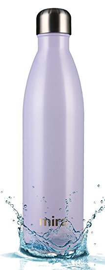 MIRA Vacuum Insulated Stainless Steel Water Bottle | Leak-proof Double Walled Cola Shape Sports Water Bottle | No Sweating, Keeps Your Drink Cold 24 hours or Hot 12 hours | 25 Oz