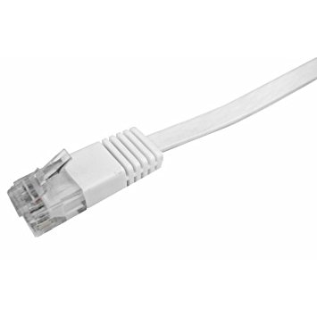 Cables Unlimited UTP-1800-50W UltraFlat Cat6 Patch Cables (50 feet, White)