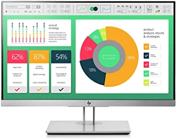 Hewlett Packard 1FH45A8#ABA EliteDisplay E223 21.5" Screen LCD, Gray