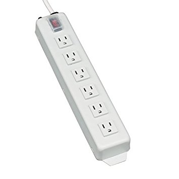 Tripp Lite 6 Outlet Home & Office Power Strip, 6ft Cord with 5-15P Plug (TLM606NC)