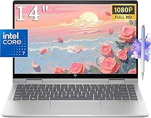 HP Envy 2-in-1 14" Full HD Touch-Screen Laptop - Intel 10-Core i7-1355U - Wi-Fi 6E - Natural Silver 2023 Win11 W/Stylus Pen (16GB RAM | 1TB PCIe SSD  Pen)