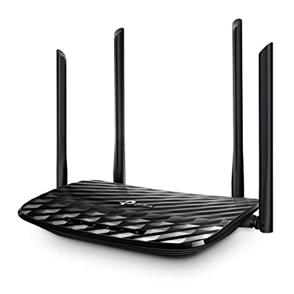 TP-Link AC1200 Archer A6 Smart WiFi, 5GHz Gigabit Dual Band MU-MIMO Wireless Internet Router, Long Range Coverage by 4 Antennas, Wireless Router Black