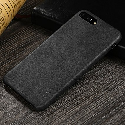 iPhone 7 Plus Case, X-level Premium PU Leather Case [Vintage Series] Slim Fit Lightweight Soft Back Protective Cover for iPhone 7 Plus 5.5'' (Black)
