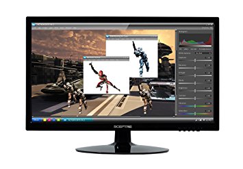 Sceptre 1600x900 HDMI DVI VGA LED HD Monitor - E205W-16008A 20" True Black (2017)